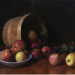 Benjamin Wu, Apples, Oil on canvas, 16"x12"