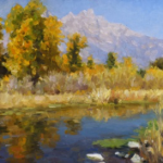 Benjamin Wu, Grand Teton in the Morning, Oil on canvas