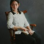 Eric Fei Guan, Young Girl, Oil on canvas, 24"x30", NFS