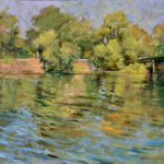 Richard Yang, Rippling American River, Oil on canvas, 20"x24"