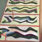 Ruth Santer, Sacramento Fields: Arial View, Cotton and silk fabric, 60"x80", NFS