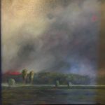 Spring Warren, Fire Season 1, Oil on canvas, 40"x40", $1,800