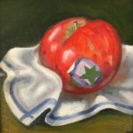 Spring Warren, Apple, Oil on canvas, 6"x6", $150