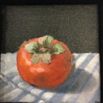 Spring Warren, Persimmon, Oil on canvas, 6"x6", SOLD