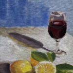 Victoria Whitworth, Still Life- Lemons, Oil on canvas, 9"x12", NFS