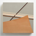 Pilar Agüero-Esparza, Skins 1, 2021 Acrylic, stretched leather, nails, on wood panel 16.5" x 16" x 2.5" NFS