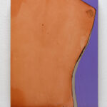 Pilar Agüero-Esparza, Skins 5: Mauve, 2022 Acrylic, stretched leather, nails, on wood panel 12" x 9" x 1.5" NFS