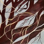 Twigs/Strands, Acrylic, 20” x 20”, 2023, $350